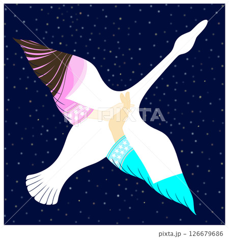 七夕_織姫と彦星のイラスト 126679686