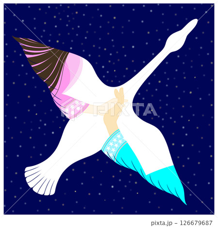 七夕_織姫と彦星のイラスト 126679687