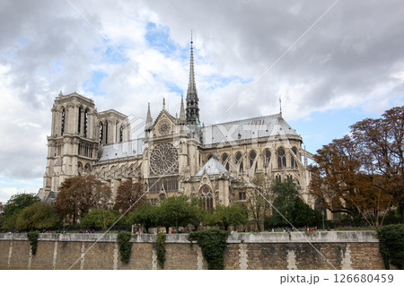 フランス パリ ノートルダム大聖堂 火災消失前 フランス パリ ノートルダム大聖堂 火災消失前 126680459