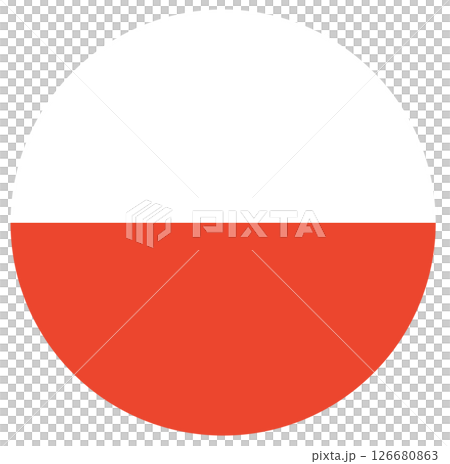 Round polish flag isolated, icon. The flag of Poland in a circle. Round polish flag isolated, icon. The flag of Poland in a circle. 126680863