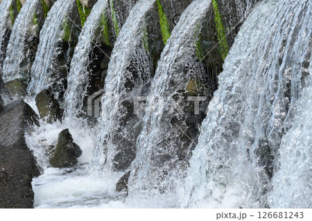 河川の氾濫・増水 溢水 越水 A river overflows 河川の氾濫・増水 溢水 越水 A river overflows 126681243
