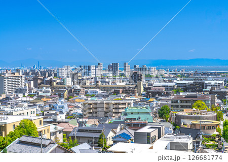 山手町の丘陵から見た芦屋浜方面2 兵庫県芦屋市 山手町の丘陵から見た芦屋浜方面2 兵庫県芦屋市 126681774