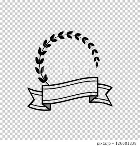 Simple ranking medal decorative frame illustration Simple ranking medal decorative frame illustration 126681839