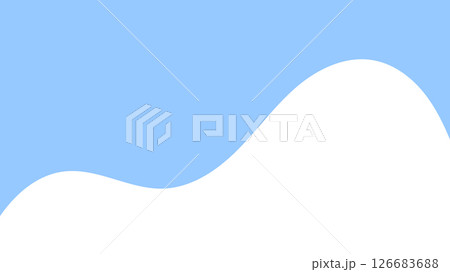 Clean Minimalist Abstract Wavy Design with Light Blue and White Colors for Modern Background or Header Graphics. 126683688