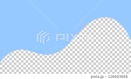 Clean Minimalist Abstract Wavy Design with Light Blue and White Colors for Modern Background or Header Graphics. 126683688