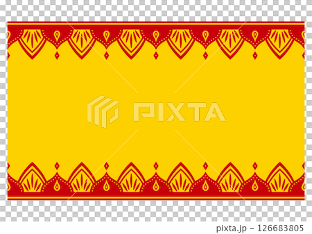 インド風の飾りフレーム。ベクターデータ。 インド風の飾りフレーム。ベクターデータ。 126683805