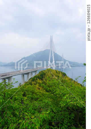 多々羅展望台から見る多々羅大橋 126684025