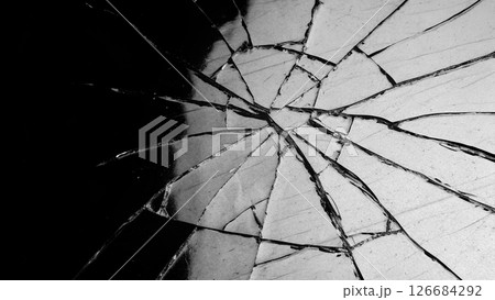 Processed collage of broken glass surface texture. Processed collage of broken glass surface texture. 126684292