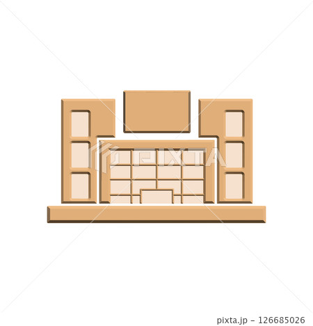 Mall building icon design template Mall building icon design template 126685026