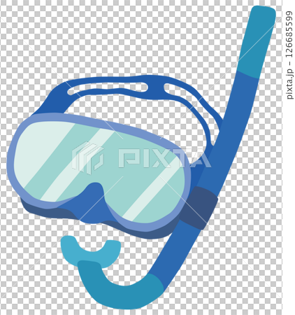 シュノーケリング用具のイラスト ベクター素材 シュノーケリング用具のイラスト ベクター素材 126685599