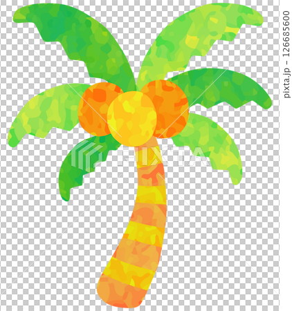 ヤシの木のイラスト ベクター素材 126685600