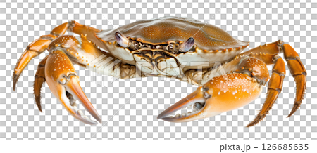 Crab seafood transparent PNG isolated on white background. Crab seafood transparent PNG isolated on white background. 126685635