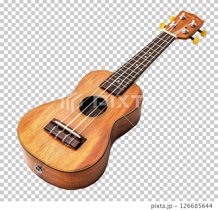 Ukulele musical transparent PNG isolated on white background. Ukulele musical transparent PNG isolated on white background. 126685644