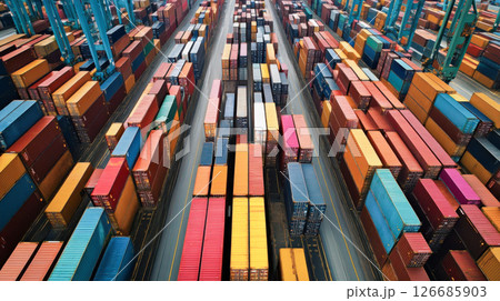 Logistics and transportation of Container for export. Logistics and transportation of Container for export. 126685903