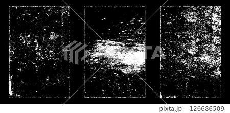 Black and white grunge. Distress overlay texture. Abstract surface dust and rough dirty wall background concept. Distress illustration simply place over object to create grunge effect. Vector EPS10. 126686509
