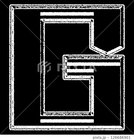 Grungy vector font. Art lettering. 126686901