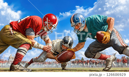 American football game sport scene. 126686929