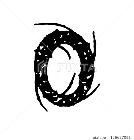 Grungy vector font. Art lettering. Grungy vector font. Art lettering. 126687091