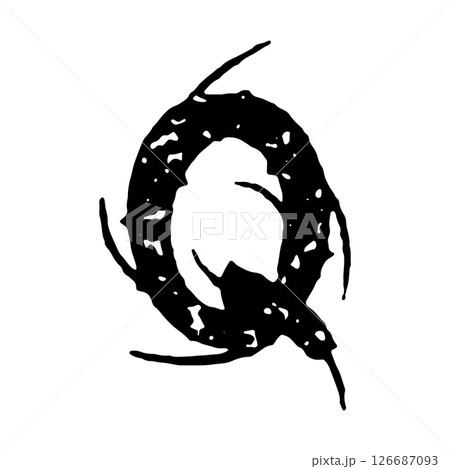 Grungy vector font. Art lettering. Grungy vector font. Art lettering. 126687093