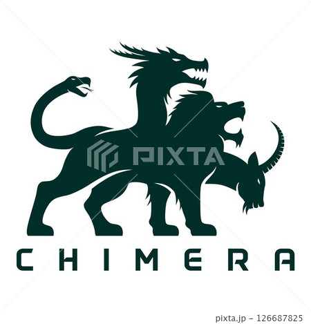 chimera logo abstract silhouet vector	 126687825
