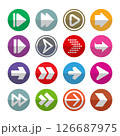 Arrows button arrow icon up next back down left vector	 126687975