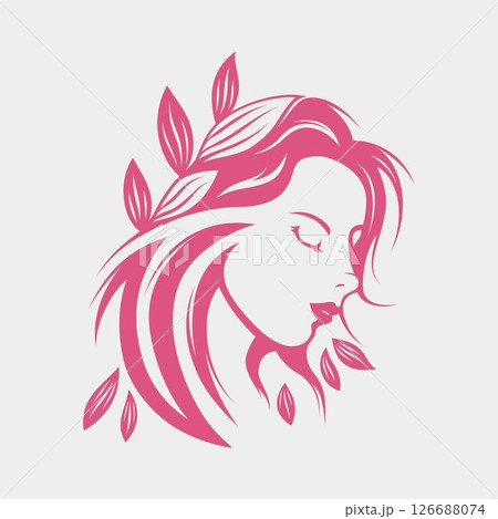beauty salon vector woman logo	 126688074