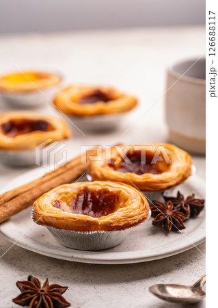 Portuguese custard tarts or Pastel de Nata 126688117