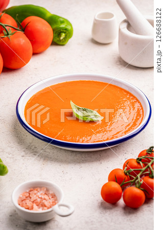 Gazpacho soup in bowl Gazpacho soup in bowl 126688122