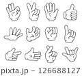 collection of cartoon hands with vector gestures 126688127