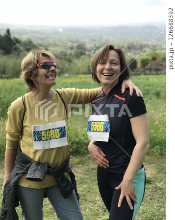 Joyful Finish at Nature Marathon Event 126688392