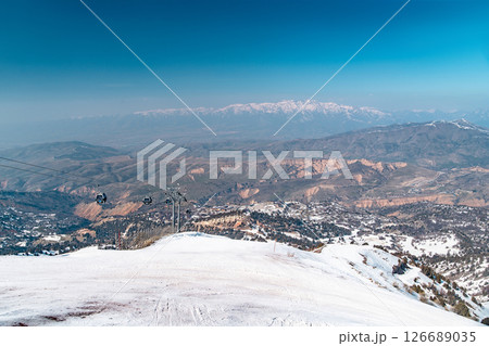 Amirsoy, Amirsay snowy rocks, mountains in Uzbekistan 126689035