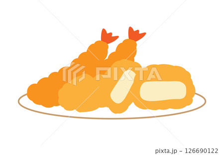エビフライとトンカツの揚げ物セット 126690122