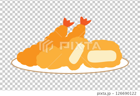 エビフライとトンカツの揚げ物セット 126690122