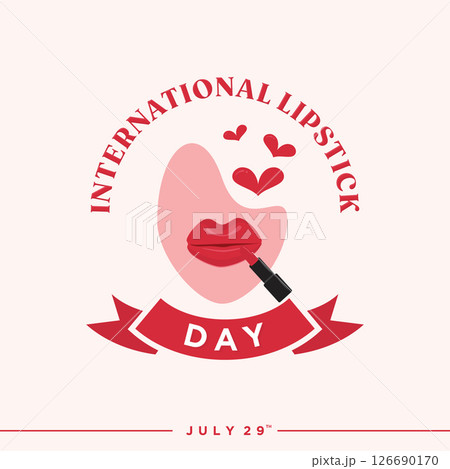 International Lipstick Day emblem design suitable for web banner International Lipstick Day emblem design suitable for web banner 126690170