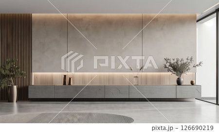 The MDF board is integral to contemporary furniture, blending seamlessly into sleek, minimalist design. 126690219
