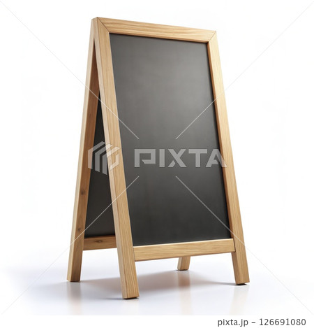 Wooden Sign With Blackboard. Generative AI 126691080