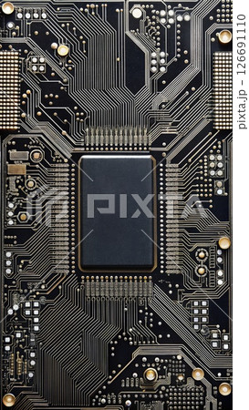 Close Up of Computer Chip. Generative AI 126691110