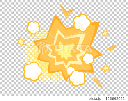 Pop shock effect illustration material_Orange Pop shock effect illustration material_Orange 126692021