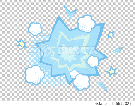 Pop shock effect illustration material_light blue Pop shock effect illustration material_light blue 126692023