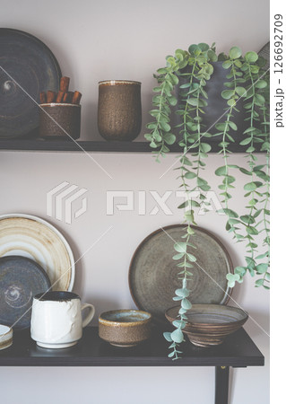 Stylish open space shelves Stylish open space shelves 126692709