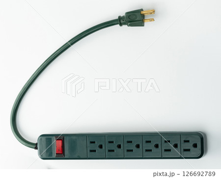 Power strip with multiple outlets and switch for home and office use Power strip with multiple outlets and switch for home and office use 126692789
