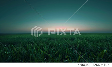 A serene twilight meadow symbolizes flourishing financial assets, depicting steady economic growth. 126693107