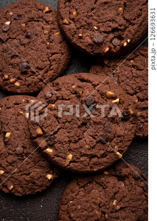 Chocolate chip cookies with hazelnuts Chocolate chip cookies with hazelnuts 126693631