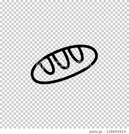 簡單可愛的麵包圖標 126693924