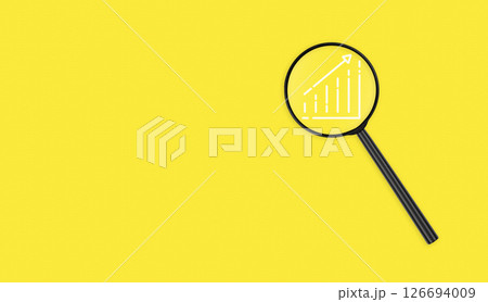 Lens with Chart on Yellow Background close up Lens with Chart on Yellow Background close up 126694009