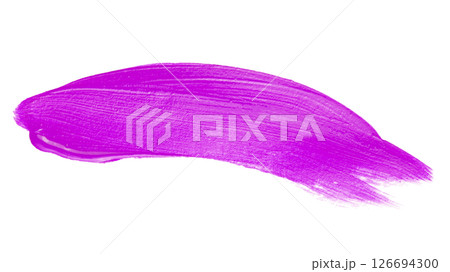 Pink smear of mascara or acrylic isolated on a white background Pink smear of mascara or acrylic isolated on a white background 126694300