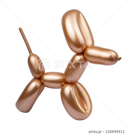 Balloon dog party model isolated on the white background Balloon dog party model isolated on the white background 126694411