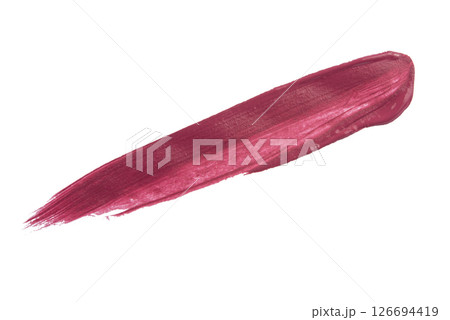 paint smear smudge swatch isolated on white background. Cream makeup texture. Colored cosmetic product brush stroke swipe sample paint smear smudge swatch isolated on white background. Cream makeup texture. Colored cosmetic product brush stroke swipe sample 126694419