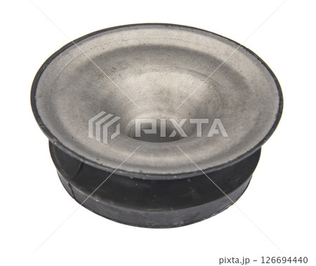 Top view ,Automotive Shock absorber mounting kit isolated on white background. 126694440