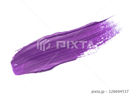 Purple brush stroke over white background 126694537